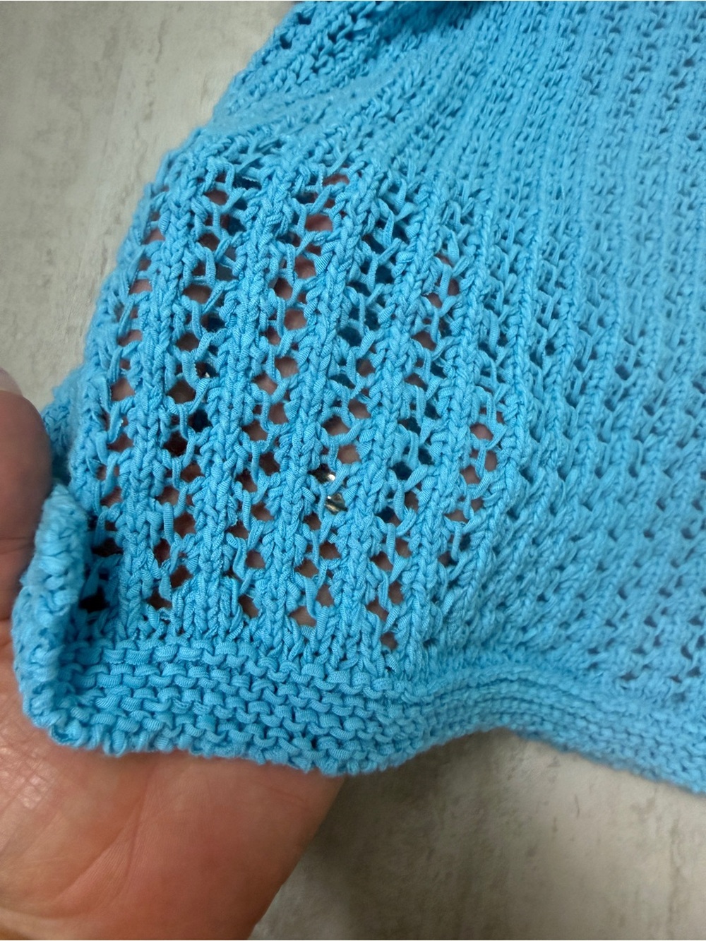 J. Jill sweater Blue Open stitch knit Aegean pullover sweater - Picture 12 of 12